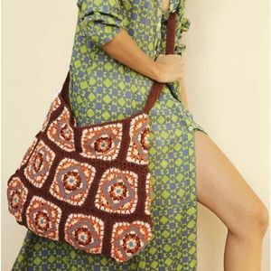 NEW Free People Catch Me Crochet Hobo Bag